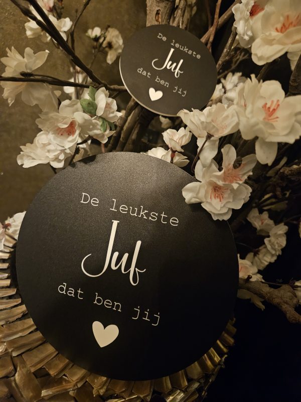 Muurcirkel Juf 20 cm