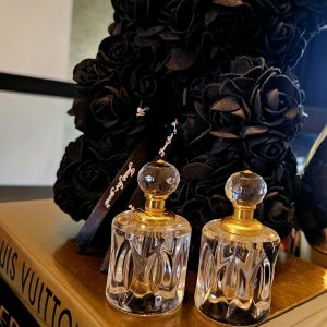 Deco parfumflesje glas